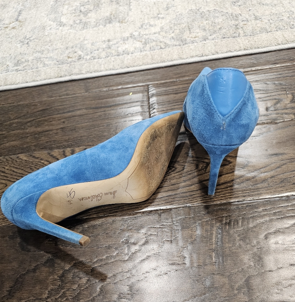 Sam Edelman Pumps, Blue Suede, Size 6.5, - Picture 4 of 4
